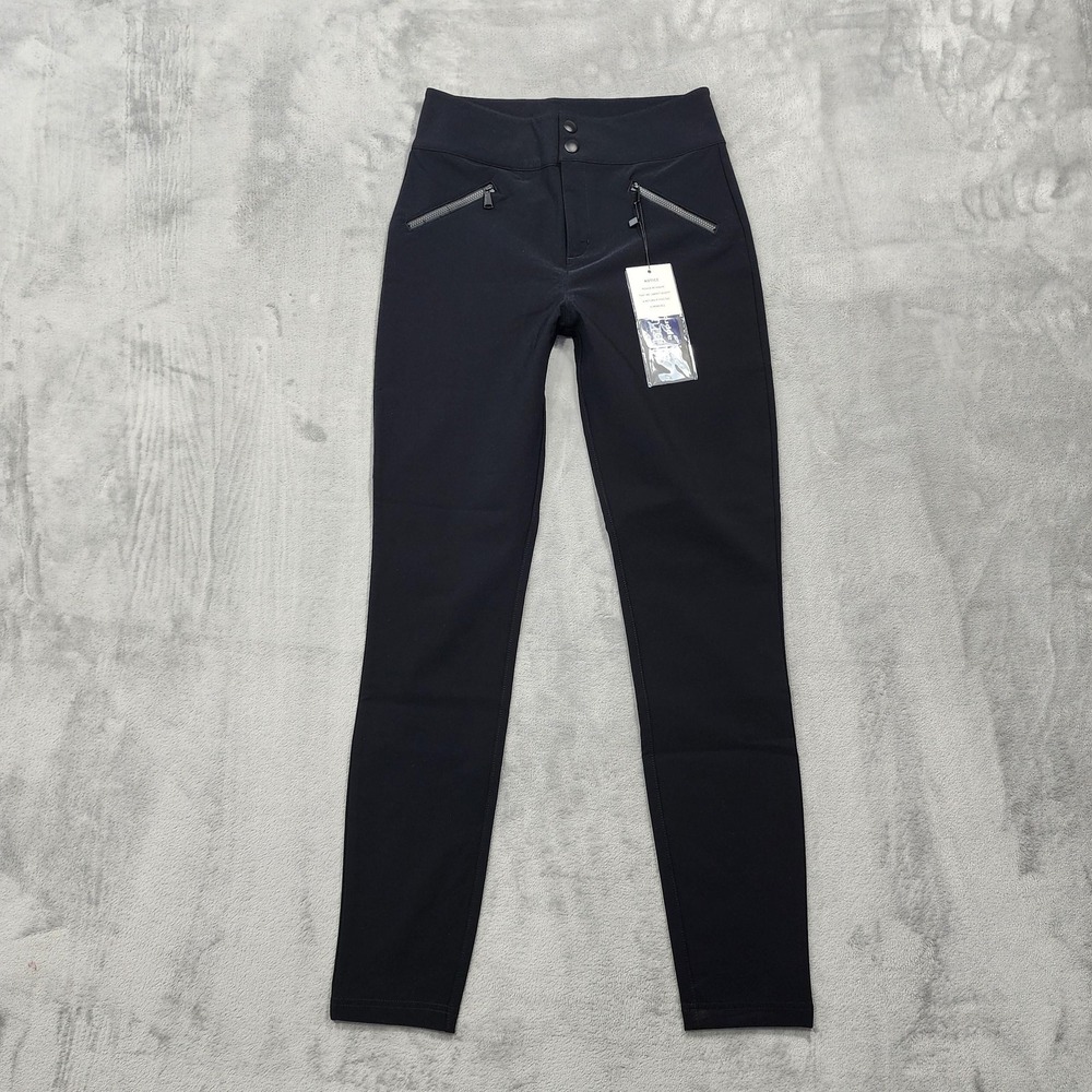NEW Alp-N-Rock Geneva Techno Pant Womens S Black Stretch Skinny Fit‎ Zip Pockets